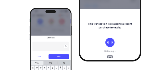 Add Memo to transactions on mobile