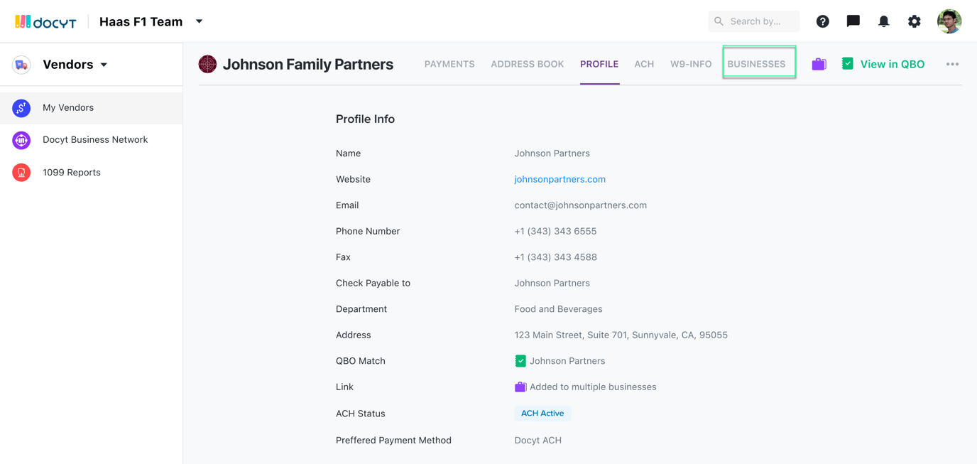 New: Bulk Add a Vendor to Multiple Businesses