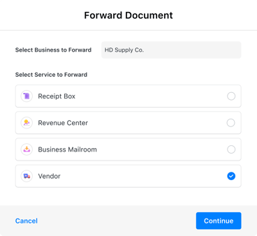 Document Management _ Forward Invoices _ Step d