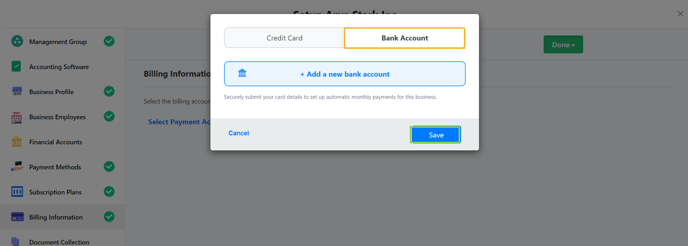 Select Bank Account-2